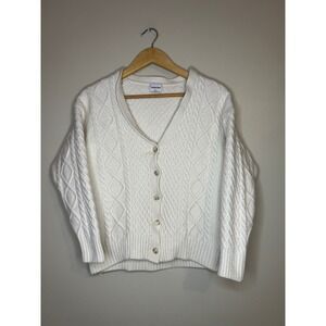 Aritzia Sunday Best Cropped Cardigan Cream Wool Blend Size S